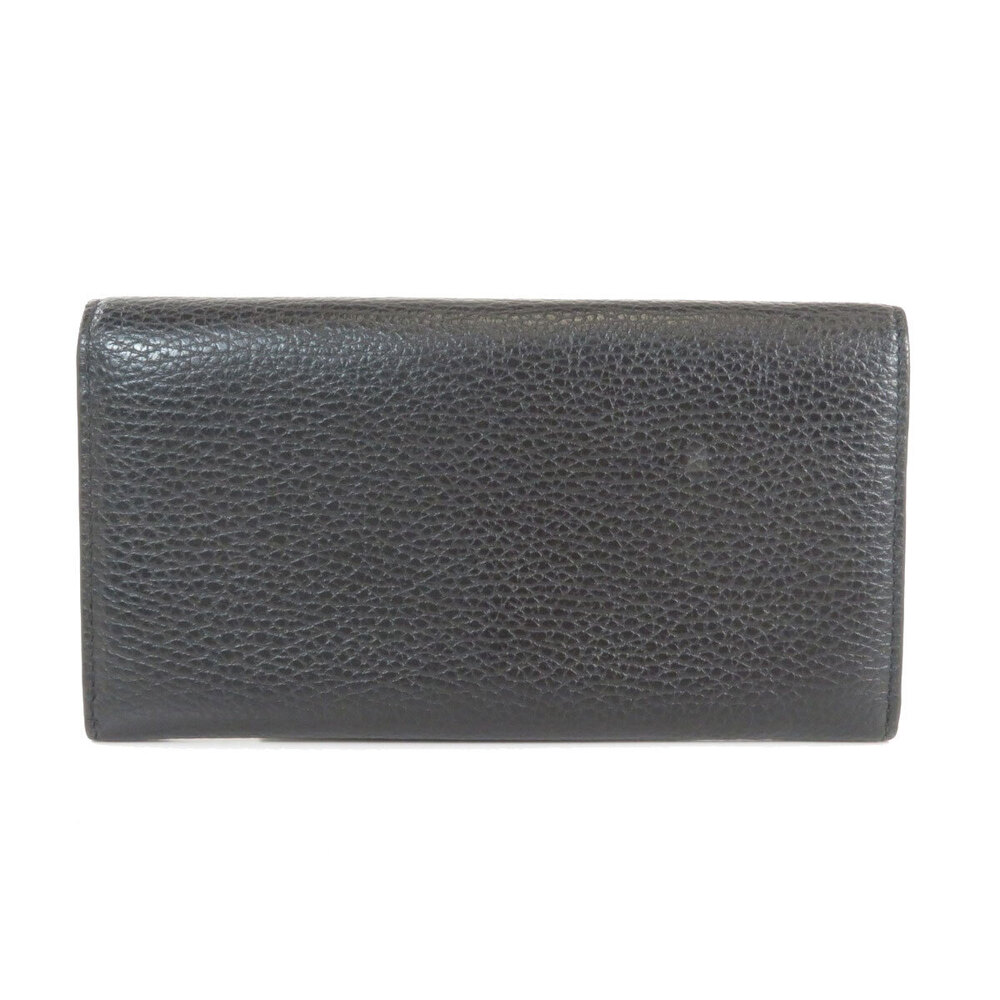 Gucci Calfskin GG Interlocking Long Wallet Black